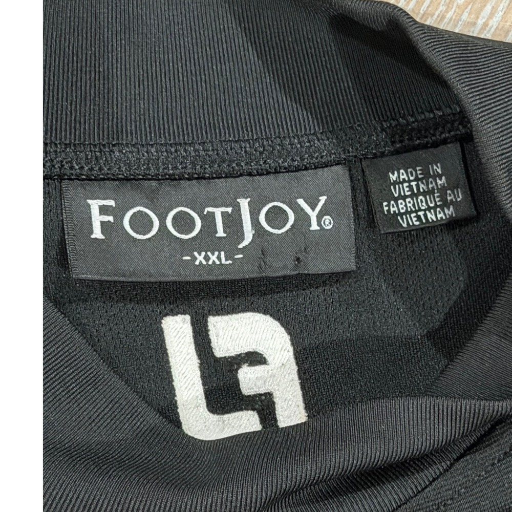 FootJoy Mens XXL Black Mock Neck Long Sleeve Golf Base Layer Shirt FJ Logo - Picture 2 of 6